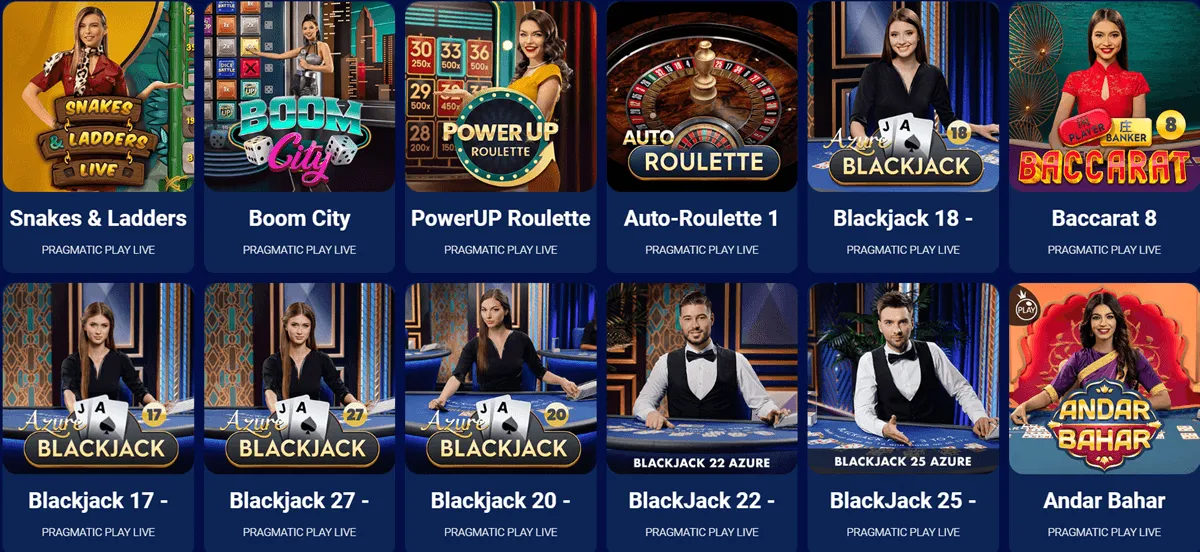 blizz casino live games