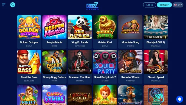 blizz casino games