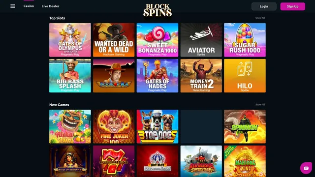 blockspins casino games