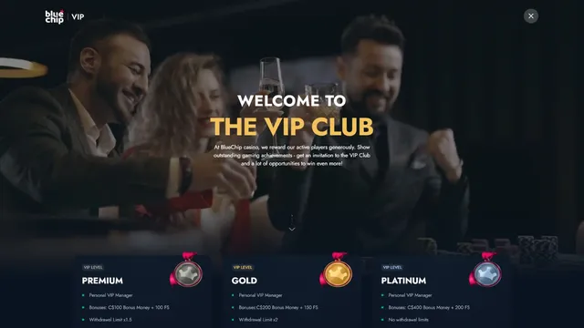 bluechip casino vip club