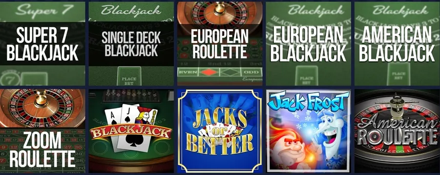 bobbycasino table games
