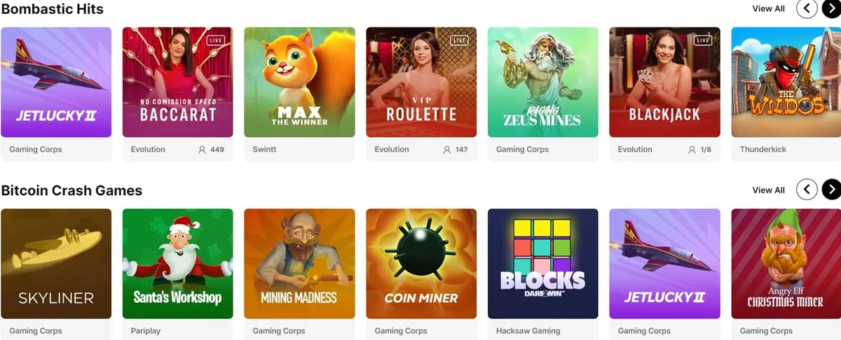 bombastic casino games