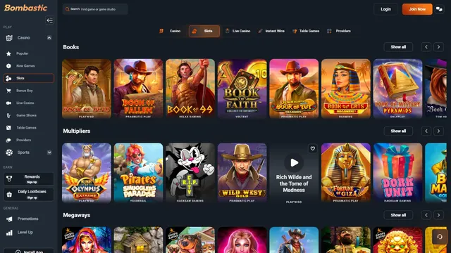 bombastic casino games