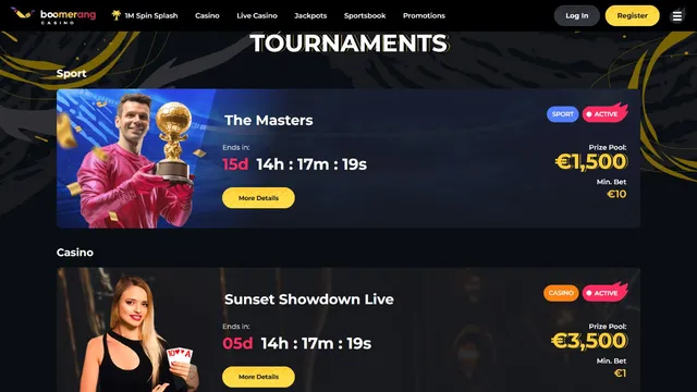 boomerang casino tournaments