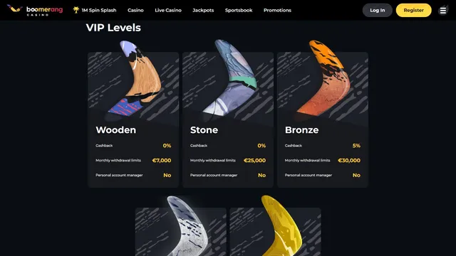 boomerang casino vip club