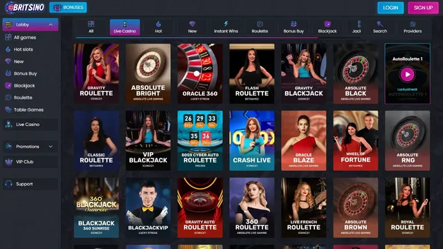 britsino casino live games