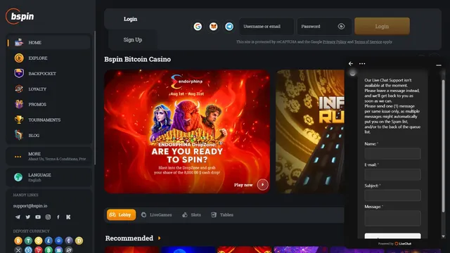 bspin casino support