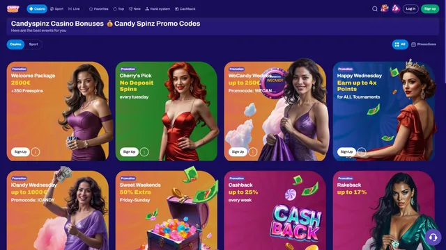 candyspinz casino promotions