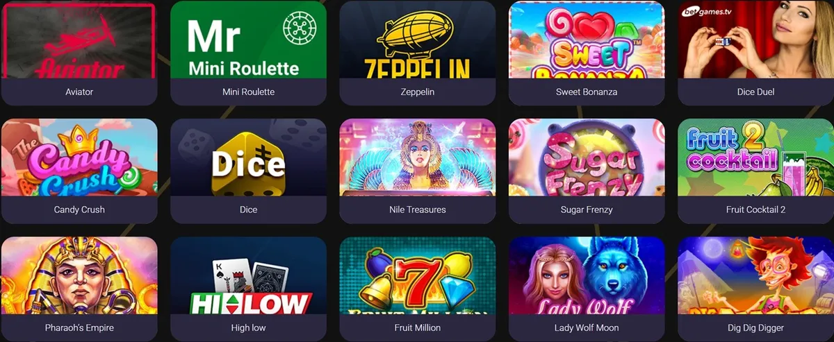 captains casino games