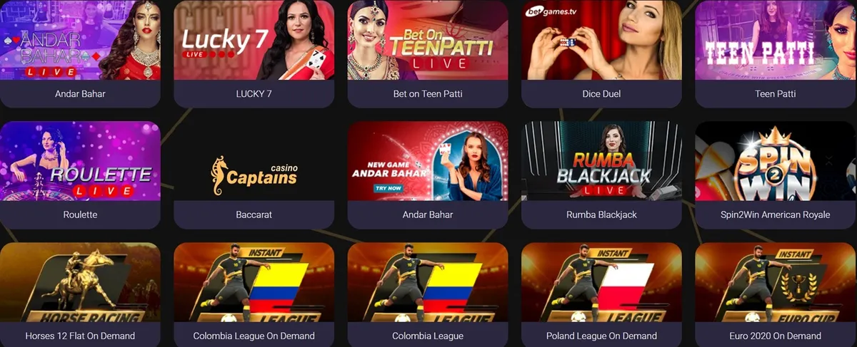 captains casino live games