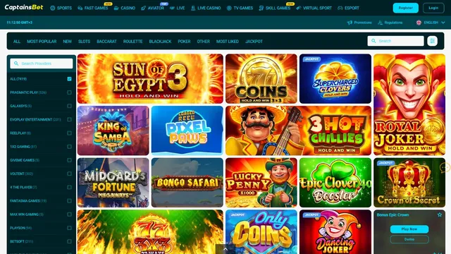 captainsbet casino games