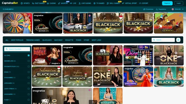 captainsbet casino live games