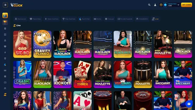 casino click live games