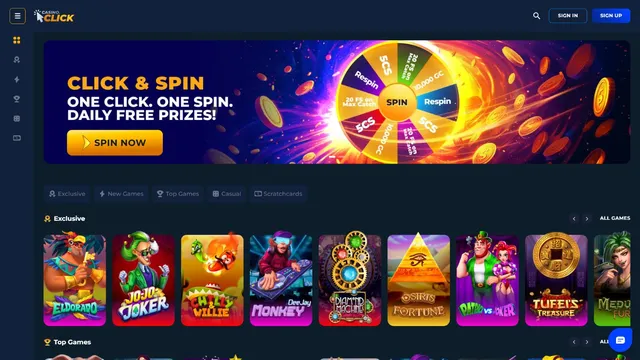 casino click website screen
