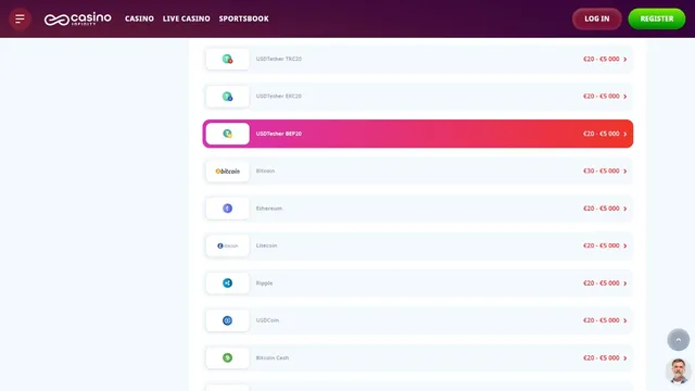 casino infinity payments