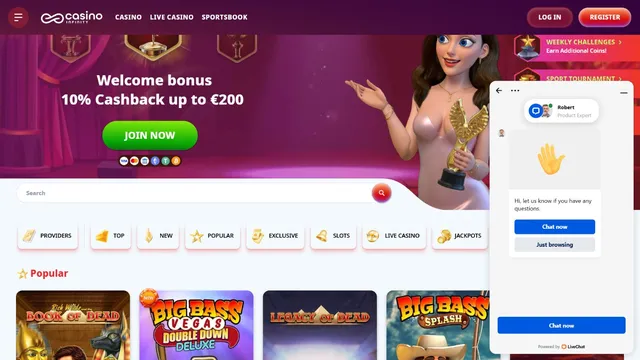 casino infinity support