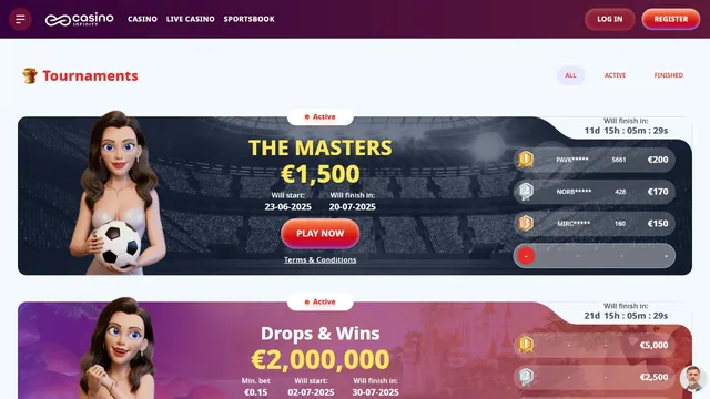 casino infinity tournaments