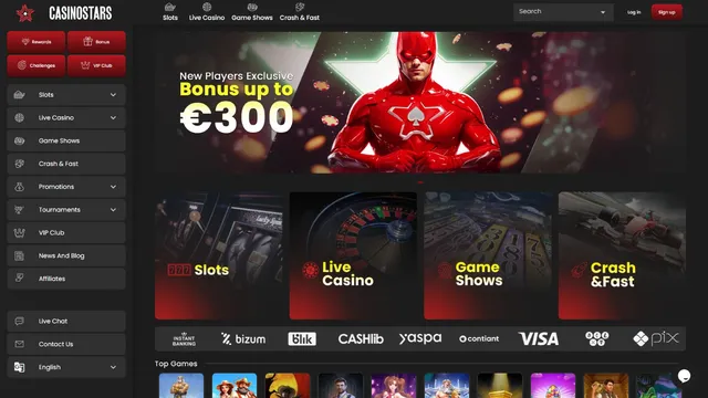 casinostars website screen