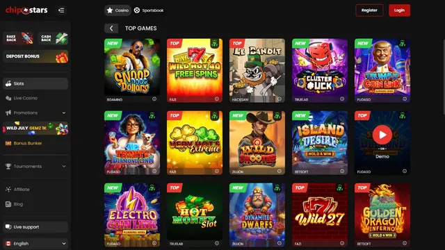 chipstars casino games