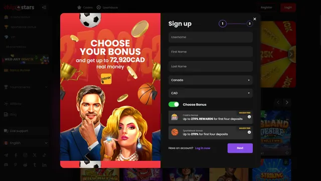 chipstars casino registration