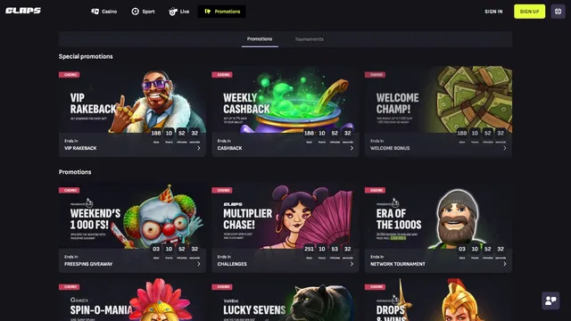 claps casino promotions