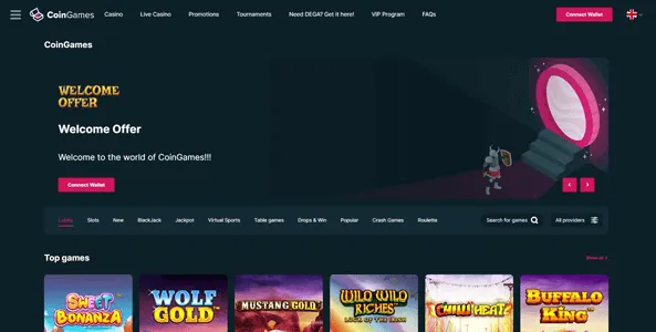 coingames.fun website screen