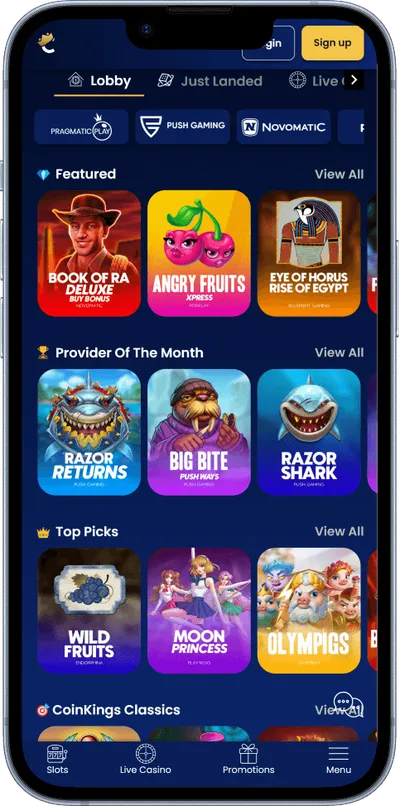 coinkings casino phone top picks
