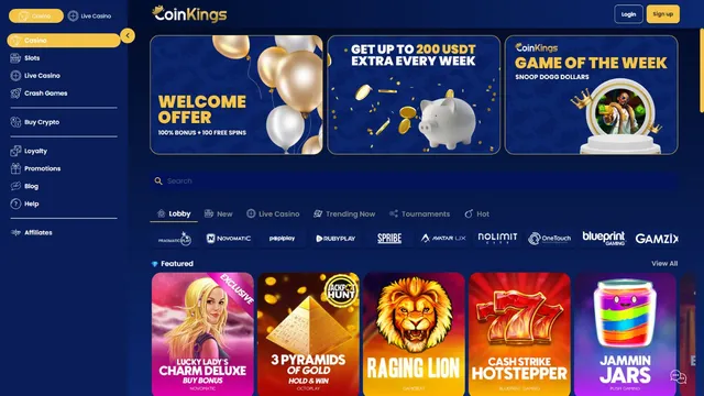 coinkings casino website screen
