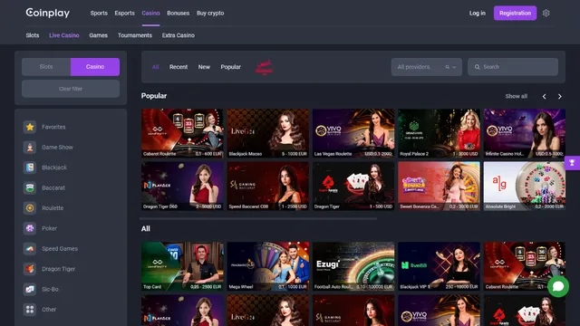 coinplay casino live games