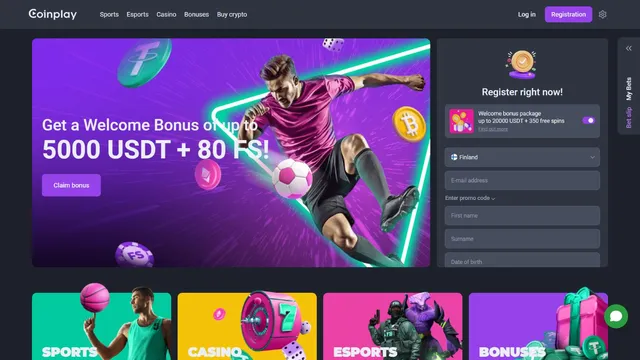 coinplay casino website screen