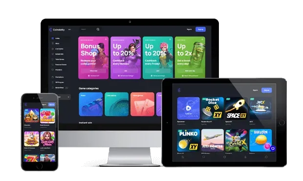 coinslotty casino website screens