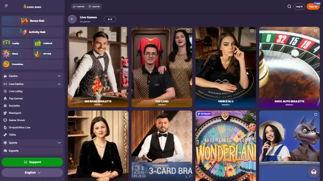 coolzino casino live games