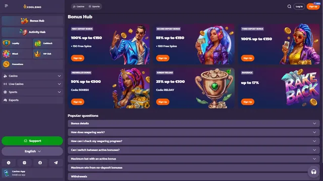 coolzino casino welcome bonus