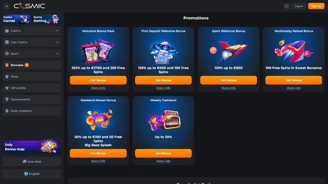 cosmicslot casino promotions