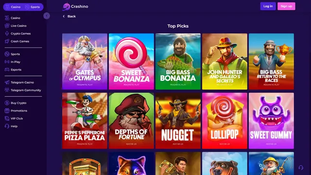 crashino casino games