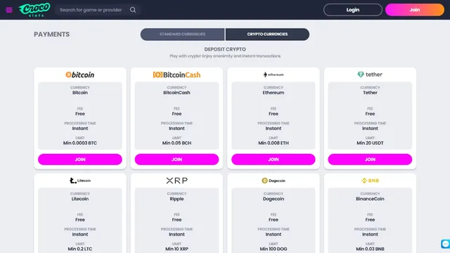 crocoslots casino deposit