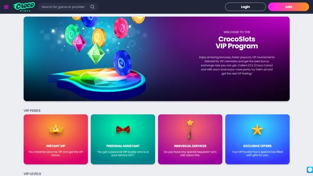 crocoslots casino vip club
