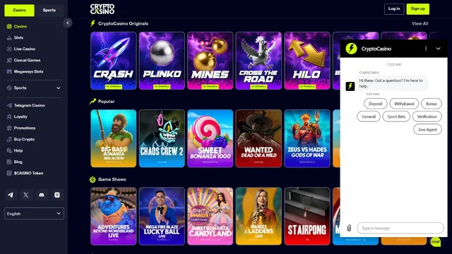 crypto casino support