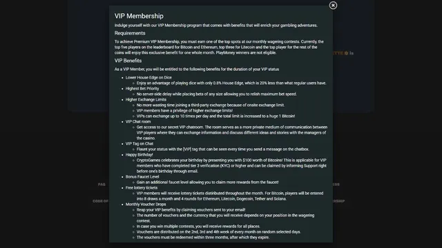 crypto.games casino vip club