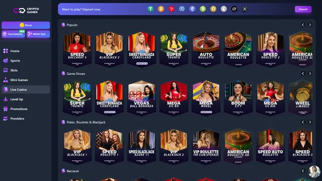 cryptogames casino live games