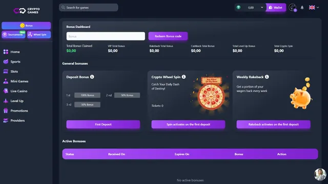 cryptogames casino welcome bonus