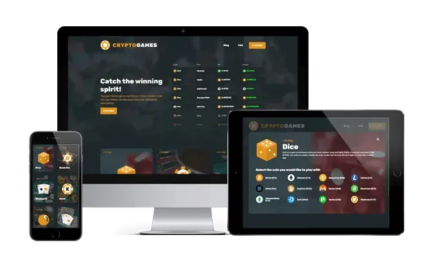 cryptogames website screens