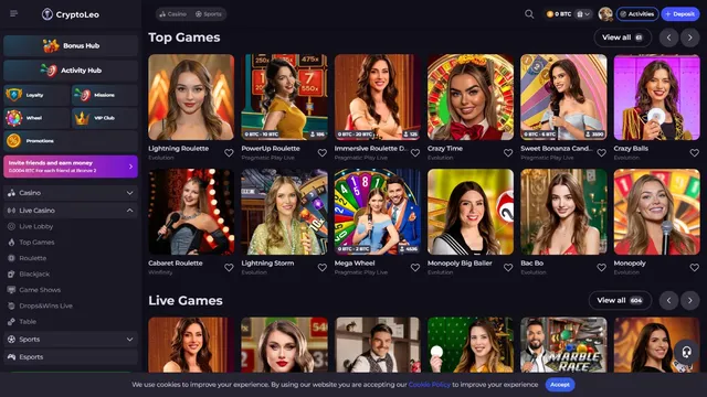 cryptoleo casino live games