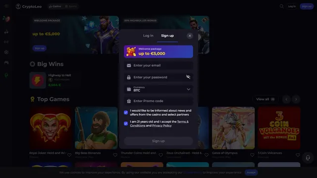cryptoleo casino registration