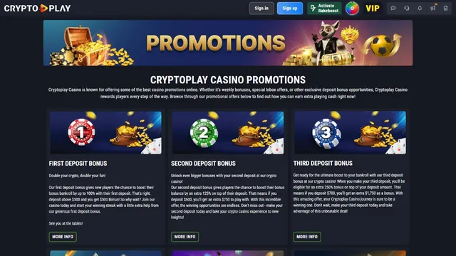 cryptoplay casino promotions