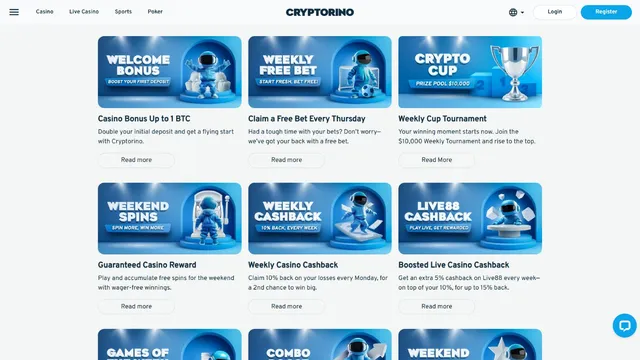 cryptorino casino promotions