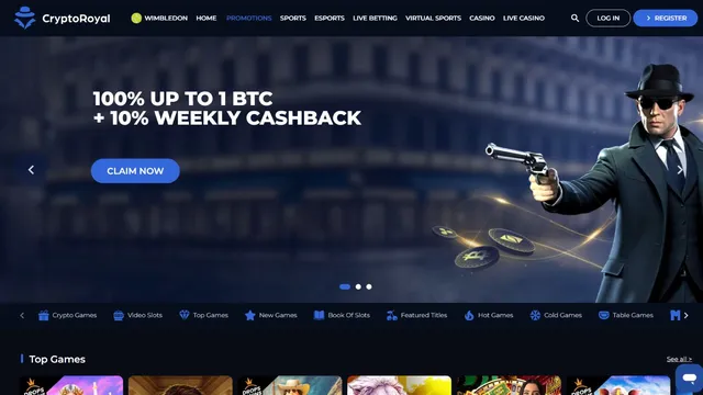 cryptoroyal casino website screen