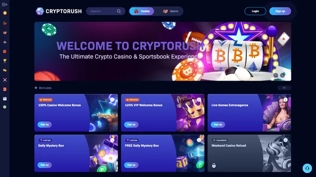 cryptorush casino promotions