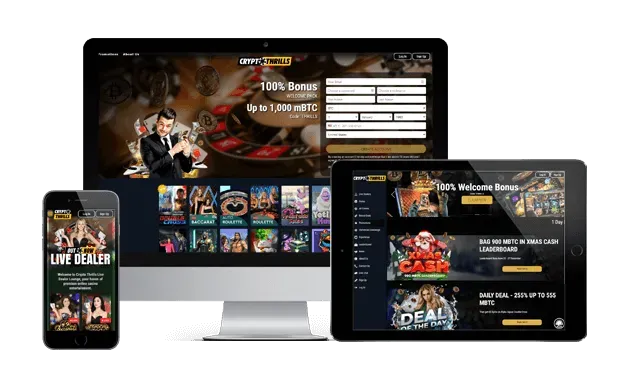 cryptothrills website screens