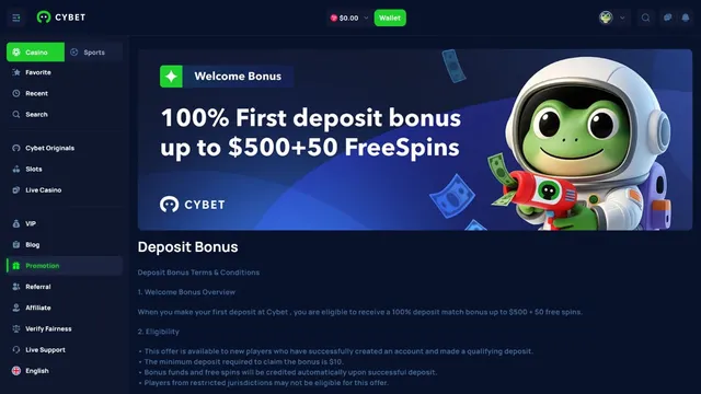 cybet casino welcome bonus